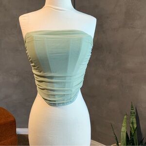 Mint Green Strapless Top